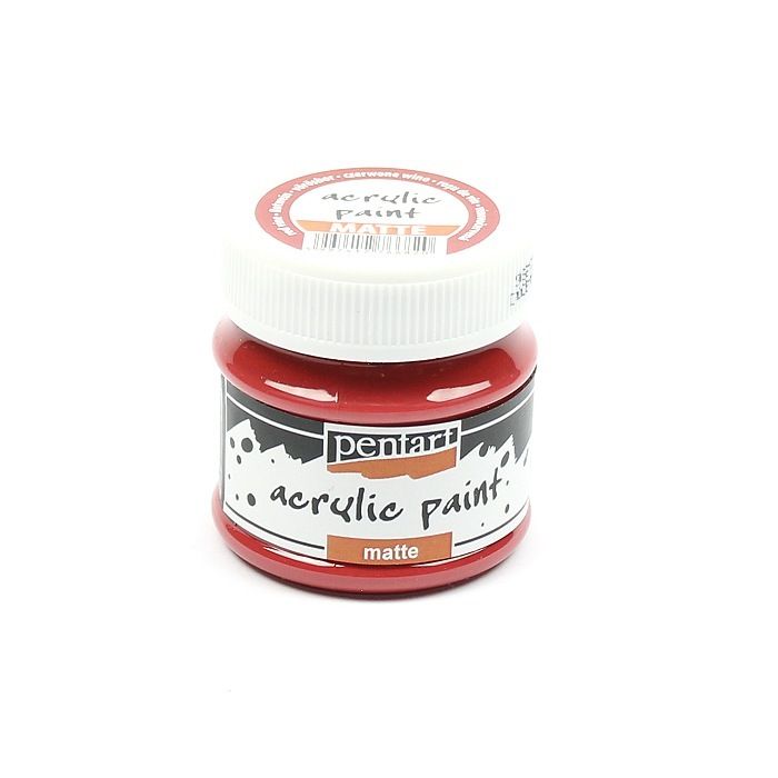 Pentart acrylic paint matte red vine