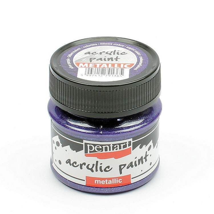 Pentart metallic acrylic paint Silver purple