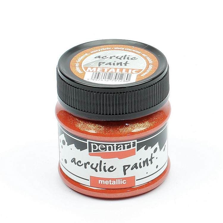 Pentart metallic acrylic paint Golden red