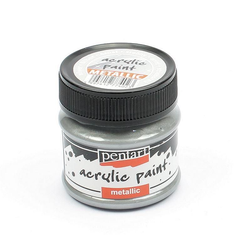 Pentart metallic acrylic paint Silver