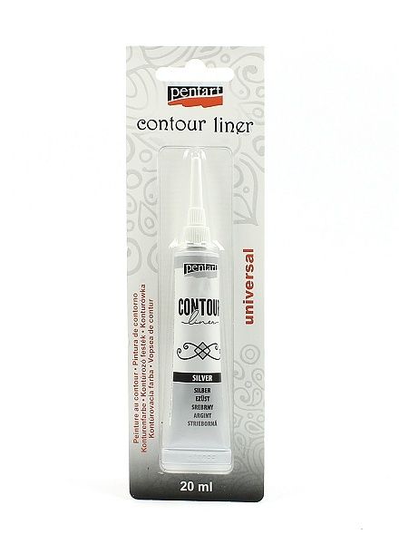 Contour liner pentart silver