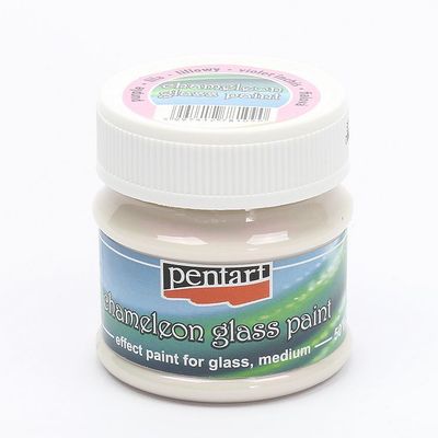 Peinture pour verre acrylique nacrée caméléon lila