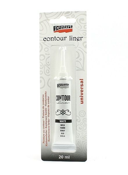 Contour liner pentart white