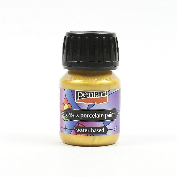 Glass & porcelain paint gold