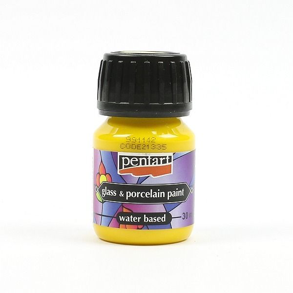 Glass & porcelain paint yellow