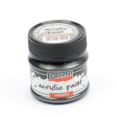 Pentart metallic acrylic paint Lead
