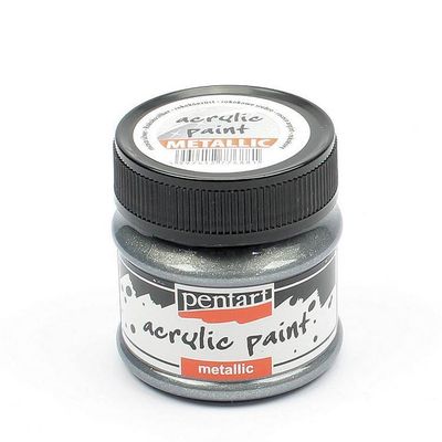 Pentart metallic acrylic paint Rococo silver