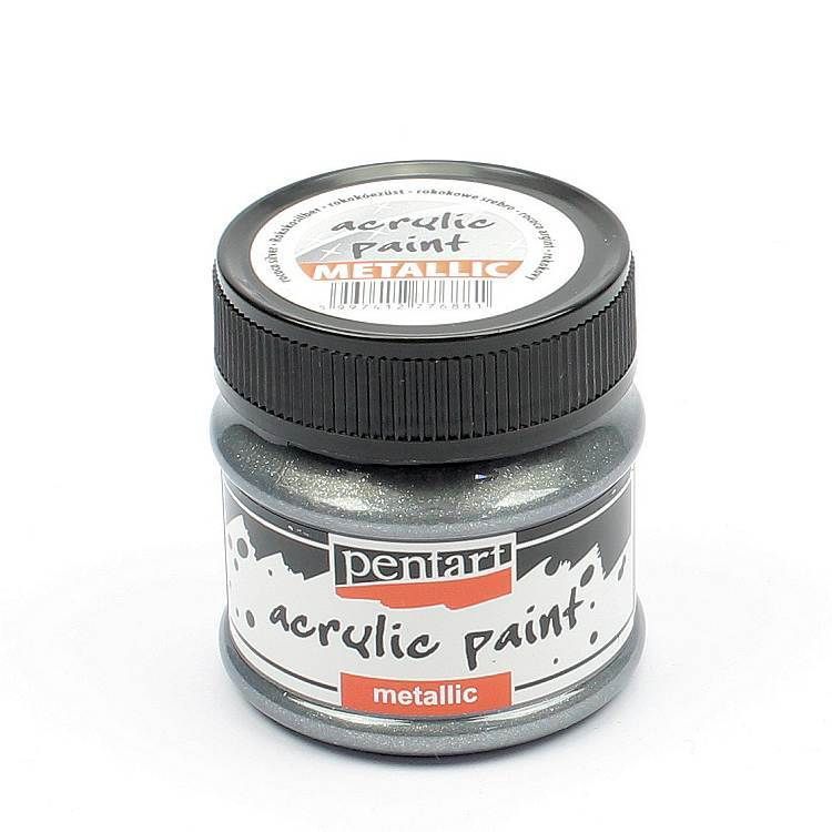 Pentart metallic acrylic paint Rococo silver