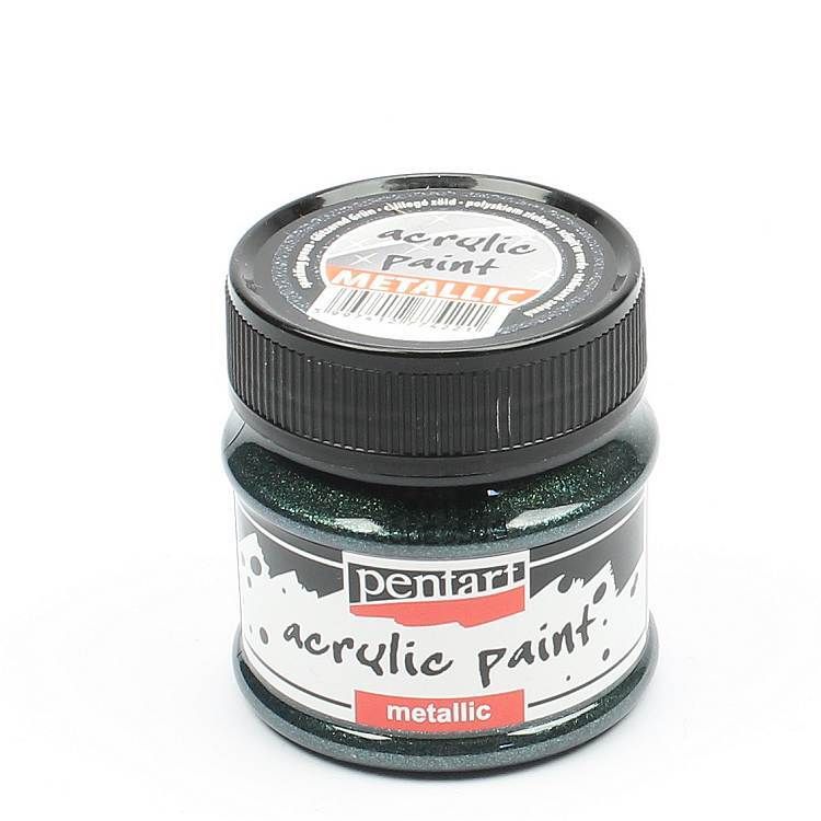 Pentart metallic acrylic paint Sparkling green