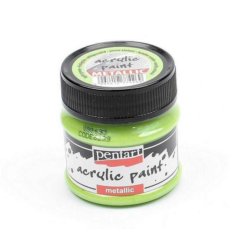 Pentart metallic acrylic paint Light green