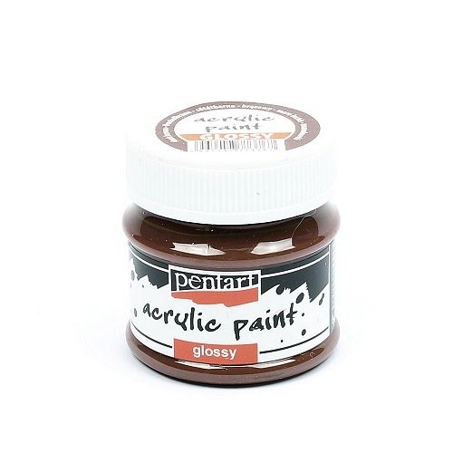 Pentart acrylic paint glossy dark brown