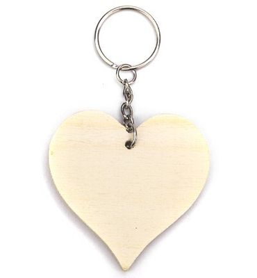 Porte-clés coeur en bois