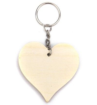 Sleutelhanger hout hart
