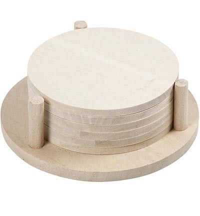 onderzetters rond set 6 stuks