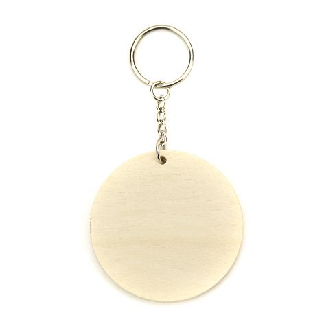 Houten sleutelhanger rond