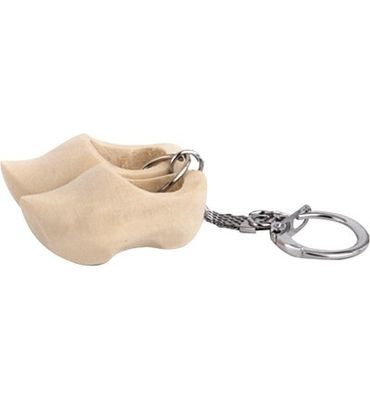 Houten klompjes sleutelhanger