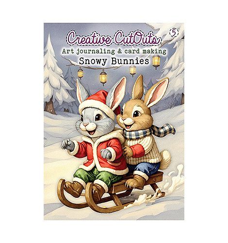 Creatief Art boek Creative CutOuts 5 Snowy Bunnies