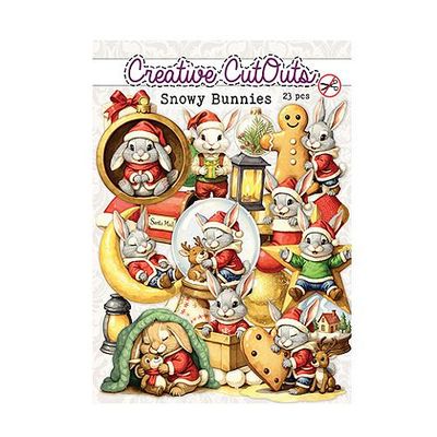 Die-cut set Creative CutOuts snowy bunnies