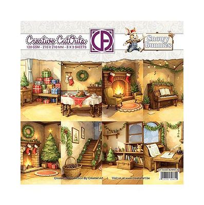 Creative cut outs paper Snowy bunnies 2