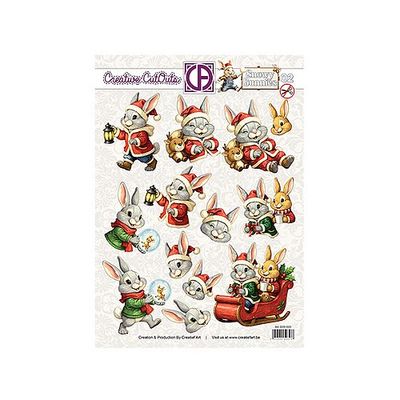 Stansvel Creatief art Snowy Bunies 02