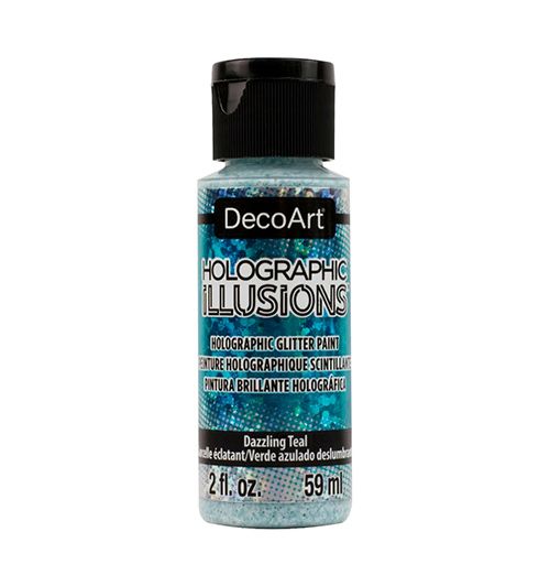 Holographic illusions Dazzling teal