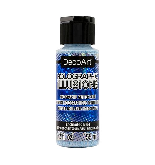Holographic illusions Enchanted blue