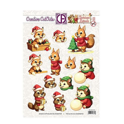 Stansvel Creatief art Christmas animals 01 Stansvel Creatief art Christmas animals 01