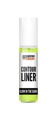 Contour liner pentart Glow  in the dark green