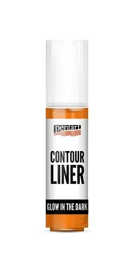 Contour liner pentart Glow  in the dark orange
