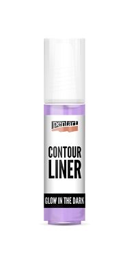 Contour liner pentart Glow  in the dark purple