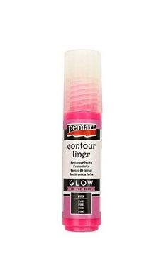 Contour liner pentart Glow  in the dark pink