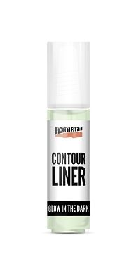Contour liner pentart Glow  in the dark light green