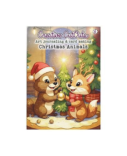 Creatief Art boek Creative CutOuts 6 christmas animals Creatief Art boek Creative CutOuts 6 christmas animals