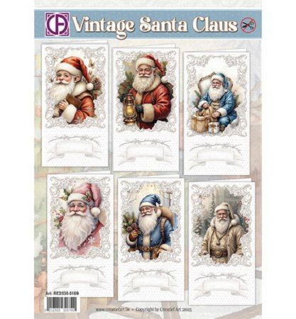 Stanzbogen set creatief art Vintage santa claus Stanzbogen set creatief art Vintage santa claus