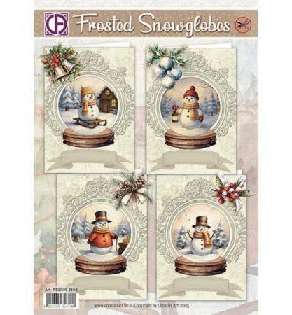Stanzbogen set creatief art  Frosted Snowglobes