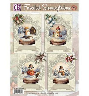 Pre decoupee ensemble creatief art  Frosted Snowglobes