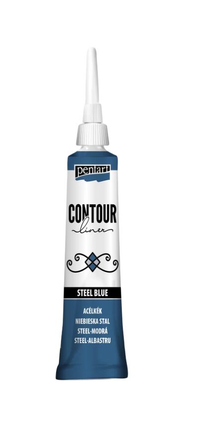 Contour liner pentart steel blue
