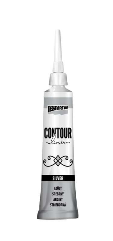 Contour liner pentart silver