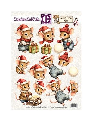 Stansvel Creatief art sweet little mice 03 Stansvel Creatief art sweet little mice 03