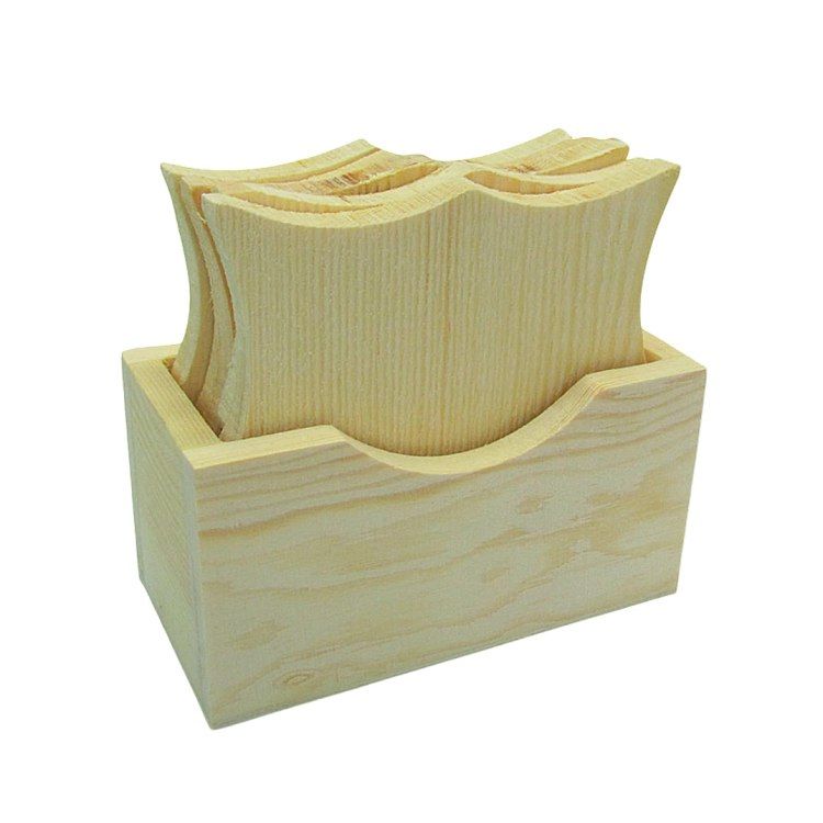 Ensemble de 5 sous-verres avec plateau Ensemble de 5 sous-verres avec plateau