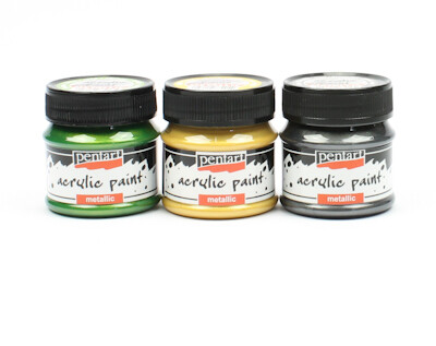 Peinture acrylique métallisée Penart.