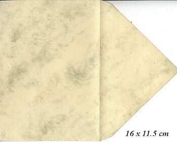 enveloppen A6 marmer creme 10x