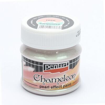 Peinture acrylique nacrée caméléon rose turquoise