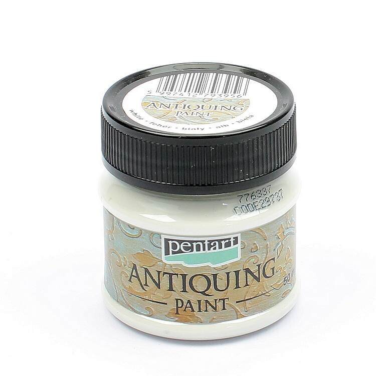 Pentart antiquing paint White