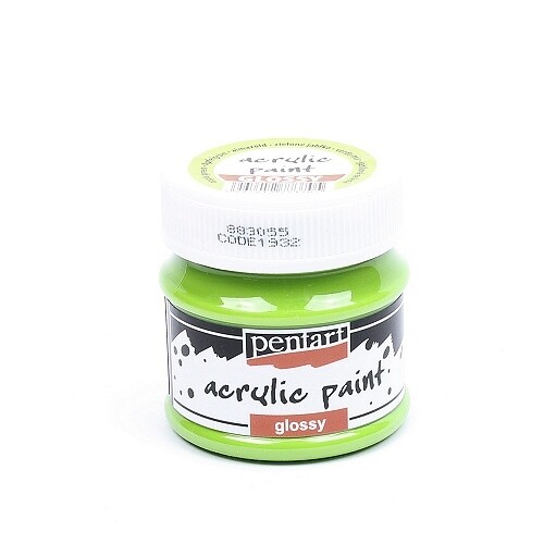 Pentart acrylic paint glossy apple green