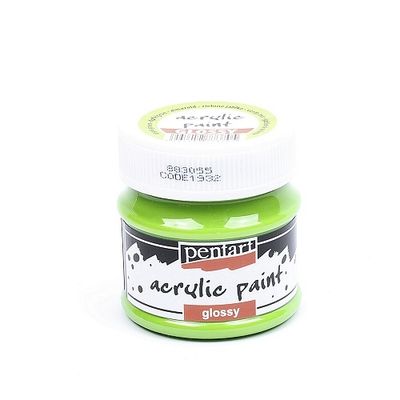 Pentart acrylic paint glossy apple green
