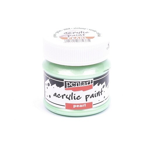 Pentart acrylic paint pearl green