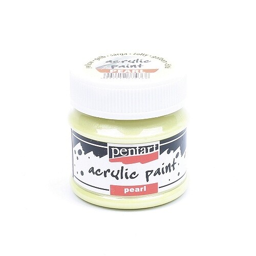 Pentart acrylic paint pearl yellow
