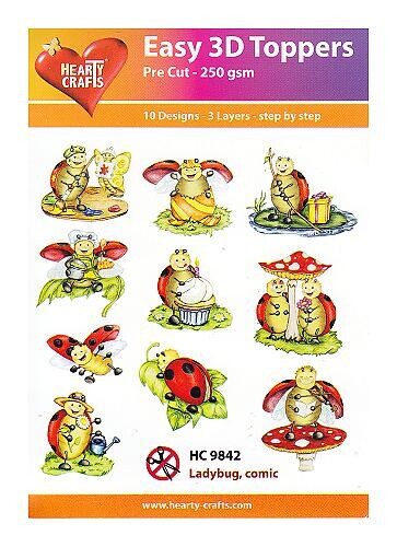 Easy 3D Toppers Ladybug comic