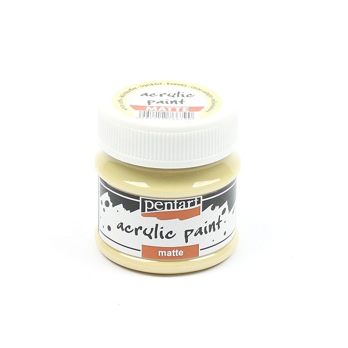 Pentart acrylic paint matte white coffee
